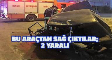 Korkunç kazada otomobil ikiye ayrıldı: 2 yaralı