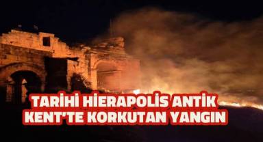 Tarihi antik kentte korkutan yangın