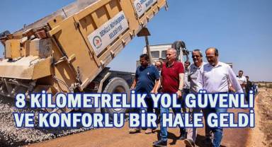 8 kilometrelik yol güvenli ve konforlu bir hale geldi