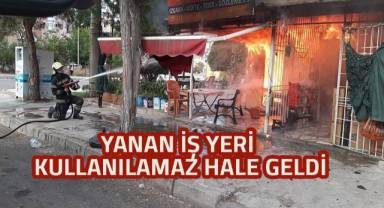 Alevlere teslim olan iş yeri kullanılmaz hale geldi