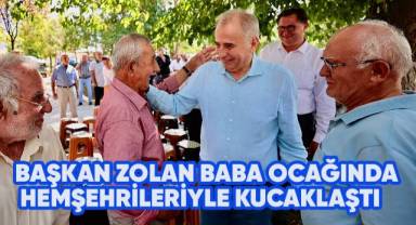 Başkan Zolan baba ocağında hemşehrileriyle kucaklaştı