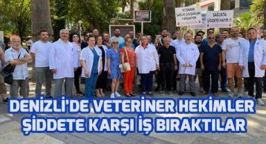 Denizli'de Veteriner Hekimler Denizli'de iş bıraktı