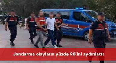 Jandarma olayların yüzde 98’ini aydınlattı