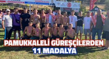 Pamukkaleli güreşçilerden 11 madalya