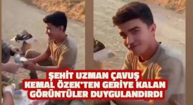 Şehit Uzman Çavuş Kemal Özek'ten geriye kalan görüntüler duygulandırdı