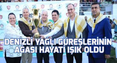 Cinkaya ve Katrancı'dan sonra Denizli Yağlı Güreşlerinin ağası Hayati Işık oldu