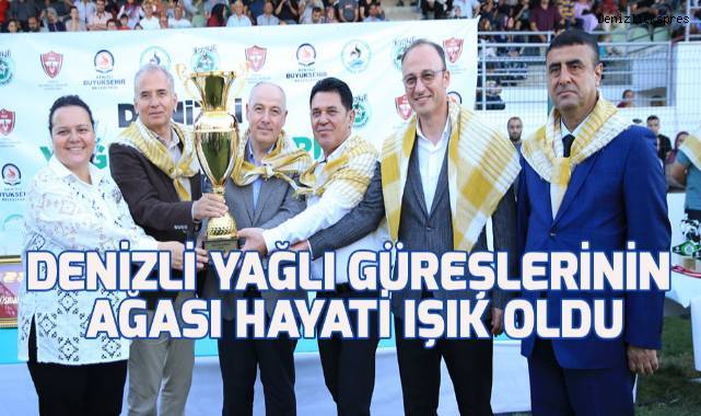 Cinkaya ve Katrancı'dan sonra Denizli Yağlı Güreşlerinin ağası Hayati Işık oldu
