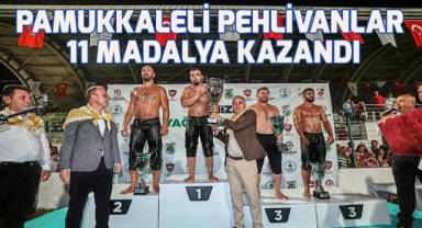 Denizli Yağlı Güreşleri’nde Pamukkaleli pehlivanlar 11 madalya kazandı