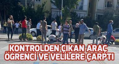Kontrolden çıkan araç öğrenci ve velilere çarptı: 1 ölü, 3 yaralı