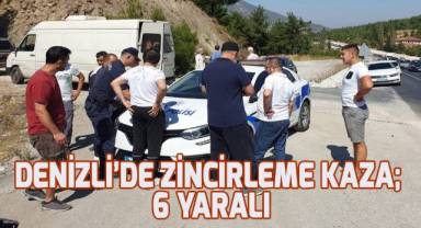 Sabıkalı virajda 6 aracın karıştığı zincirleme kazada 6 kişi yaralandı