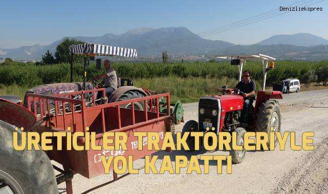 Tehlikeli geçidi kullanmak istemeyen üreticiler, yolu kapatarak tepki gösterdi