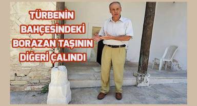 Türbenin simgesi olan taşlardan birisi çalındı