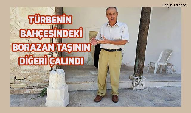 Türbenin simgesi olan taşlardan birisi çalındı