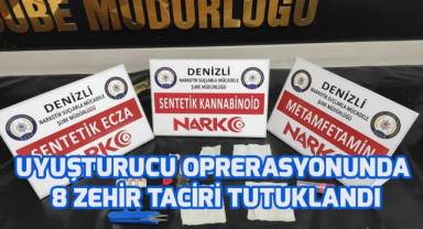 Uyuşturucu operasyonunda 8 zehir taciri tutuklandı