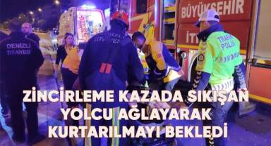 4 aracın karıştığı zincirleme trafik kazasında 2 kişi yaralandı
