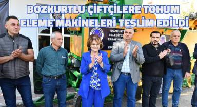 Bozkurtlu çiftçilere Tohum eleme makineleri teslim edildi