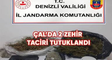 Çal’da 2 uyuşturucu taciri tutuklandı