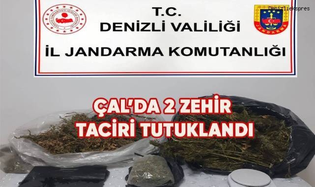 Çal’da 2 uyuşturucu taciri tutuklandı