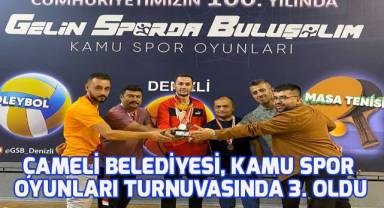 Çameli Belediyesi, Kamu Spor Oyunları Turnuvasında 3. oldu