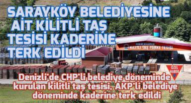 Denizli'de CHP'li belediye döneminde kurulan kilit taşı tesisi, AKP'li belediye döneminde kaderine terk edildi