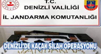 Denizli'de kaçak silah operasyonu