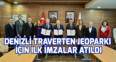 Denizli Traverten Jeoparkı için ilk imzalar atıldı