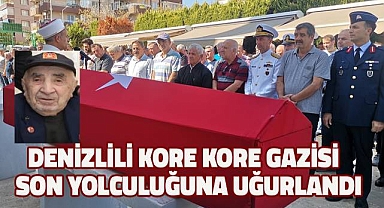 Denizlili Kore gazisi, İzmir'de son yolculuğuna uğurlandı
