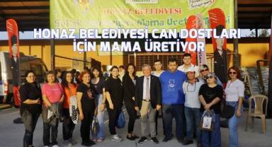 Honaz Belediyesi can dostları için mama üretiyor