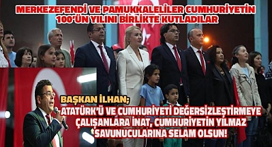Merkezefendi ve Pamukkaleliler Cumhuriyetin 100'ün yılını birlikte kutladılar
