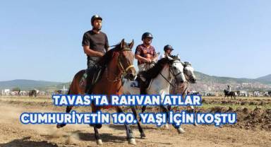Tavas'ta rahvan atlar Cumhuriyetin 100. yaşı için koştu