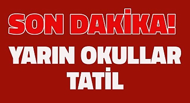 30 Ekim Pazartesi Günü (Yarın) Okullar Tatil