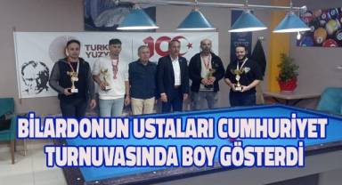Bilardonun ustaları Cumhuriyet Turnuvasında boy gösterdi