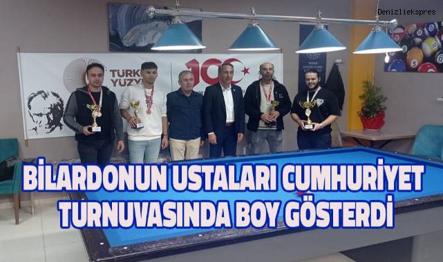 Bilardonun ustaları Cumhuriyet Turnuvasında boy gösterdi