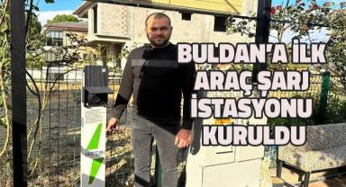 Buldan’a ilk araç şarj istasyonu kuruldu