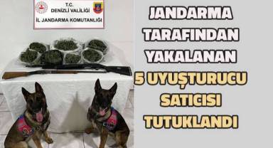 Denizli'de 5 uyuşturucu satıcısı tutuklandı