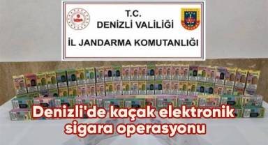 Denizli'de kaçak elektronik sigara operasyonu