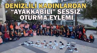 Denizlili kadınlardan, sessiz oturma eylemi