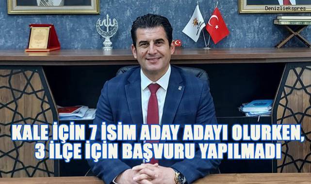 Kale için 7 isim aday adayı olurken, 3 ilçe için başvuru yapılmadı