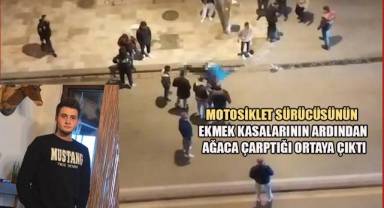Motosiklet sürücüsünün ekmek kasalarının ardından ağaca çarptığı ortaya çıktı