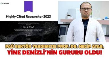 Pamukkale Üniversitesi Rektör Yardımcısı Prof. Dr. Necip Atar'a büyük ödül