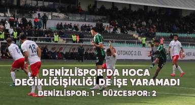 TFF 2. Lig: Denizlispor: 1 - Düzcespor: 2