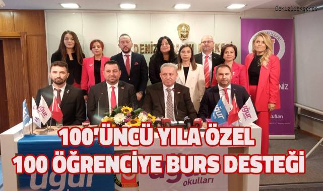 Uğur Okulları Denizli Kampüsü’nden Cumhuriyet’in 100’üncü yılında 100 öğrenciye eğitim desteği