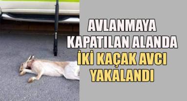Avlanmaya kapatılan alanda iki kaçak avcı yakalandı