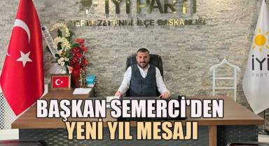Başkan Semerci'den Yeni Yıl Mesajı