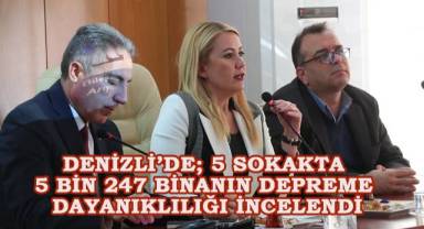 Denizli'de 5 sokakta 5 bin 247 binanın depreme dayanıklılığı incelendi
