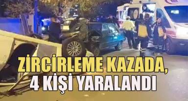 Kontrolden çıkan 3 araç çarpıştı: 4 yaralı