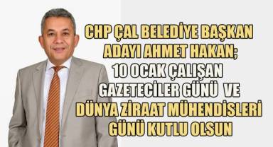 Ahmet Hakan: Çalışan Gazeteciler Günü ve Ziraat Mühendisleri Günü kutlu olsun