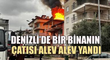 Alevlerin kapladığı çatı kullanılmaz hale geldi