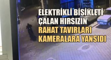 Hırsızın rahat tavrı kameralara yansıdı