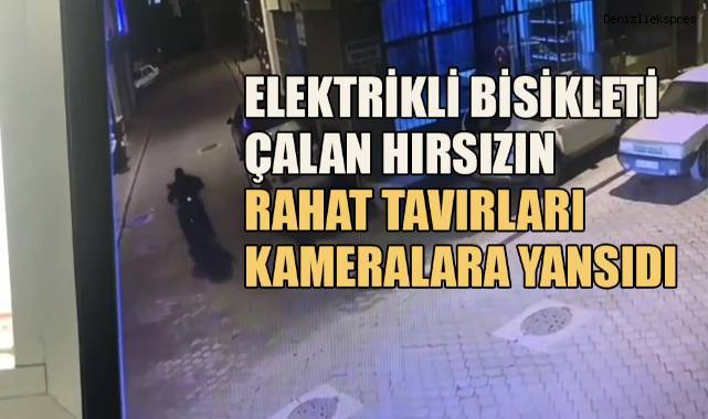 Hırsızın rahat tavrı kameralara yansıdı